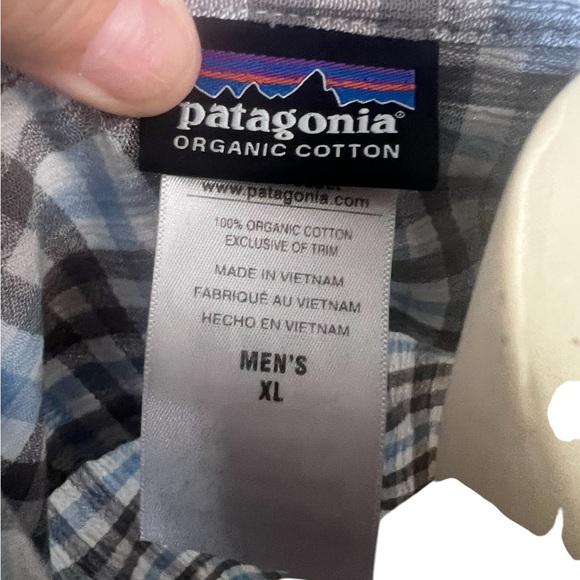 Patagonia men’s XLarge short sleeve seersucker organic cotton bundle of two - Picture 8 of 13